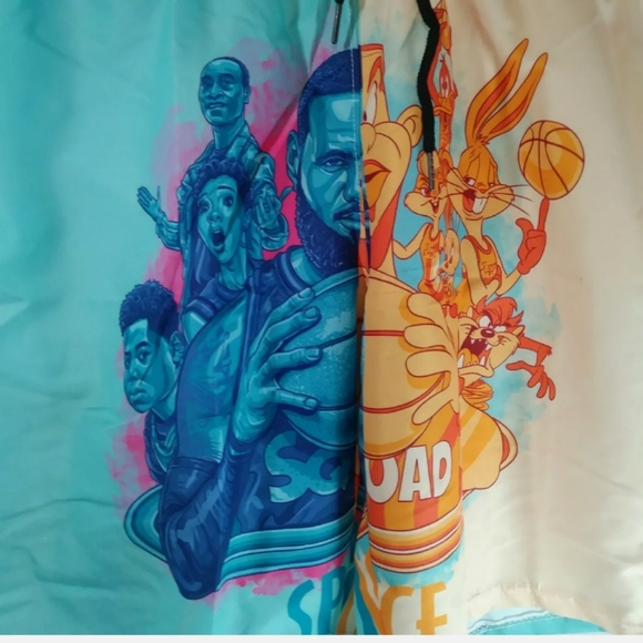 Cosplay Men's Size Large Multicolored Swim Trunks "Space Jam LJ Squad" - Picture 5 of 9